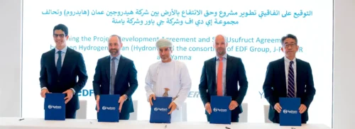 EDF Group J-Power and Yamna consortium green ammonia project Oman Dhofar land block signing ceremony with Hydrom